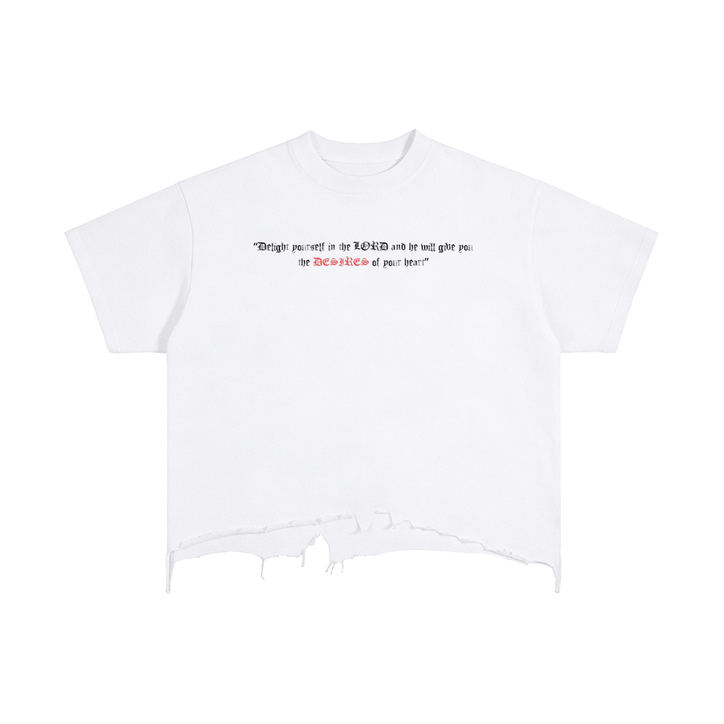 Vintage Wash Boxy Distressed Hem T-Shirt