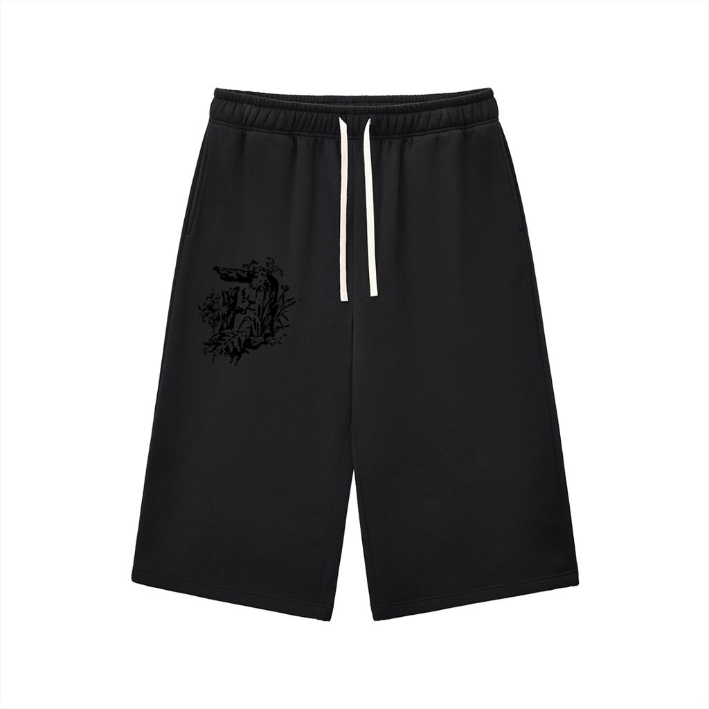 Relaxed Drawstring Three-quarter Sweatpants