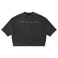 Unisex Mineral Wash Boxy Raw Edge T-Shirt