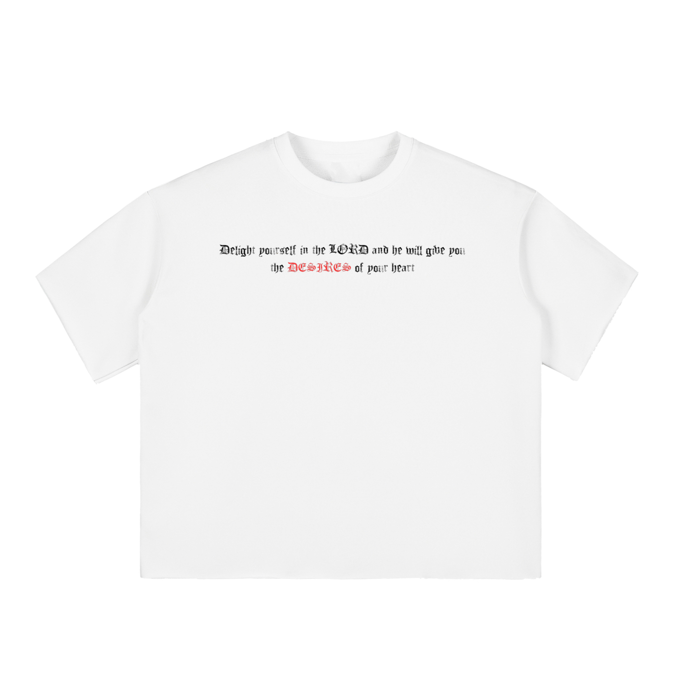 Boxy Half-Sleeve Raw-Edge T-Shirt