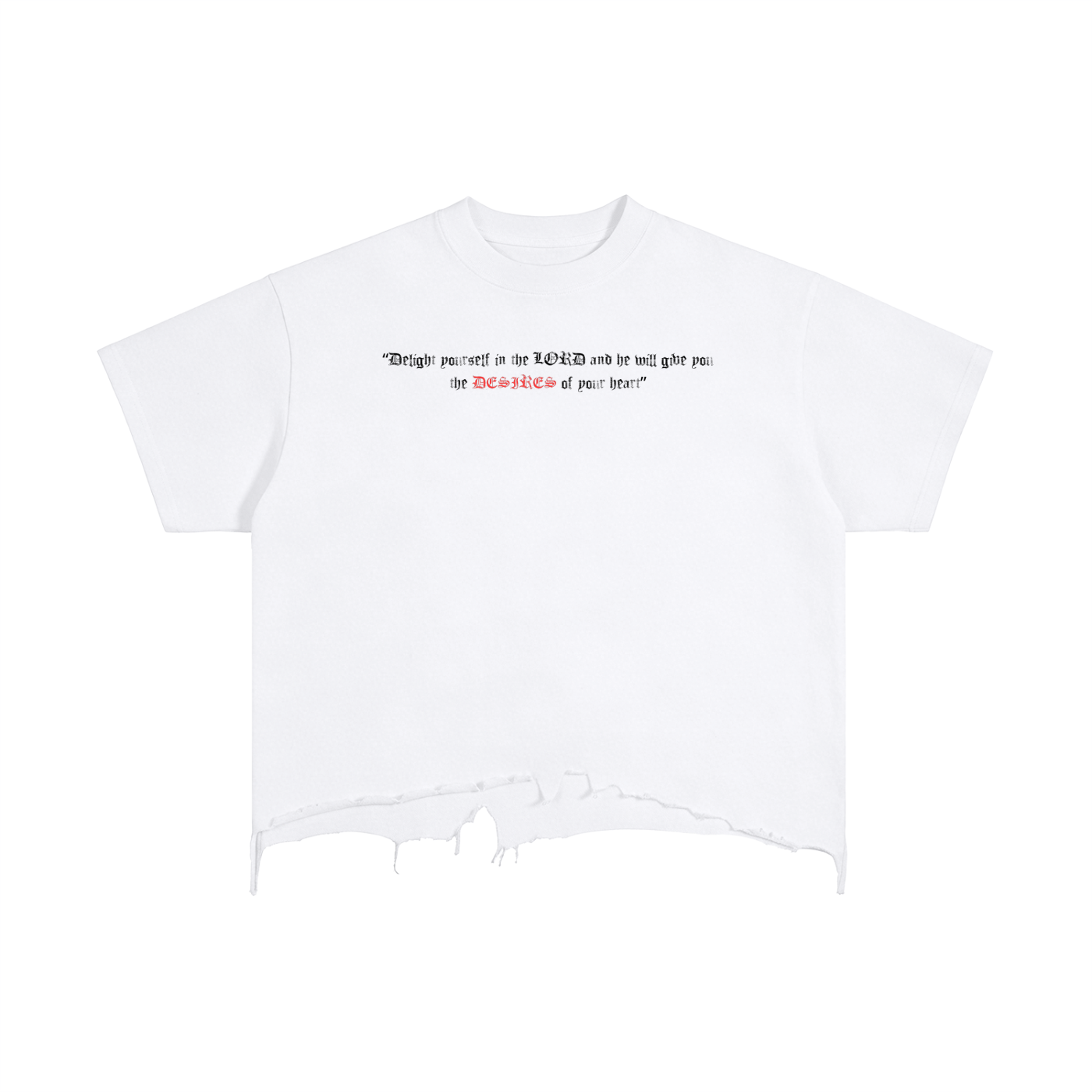 PSALM 37:4 DISTRESSED TEE