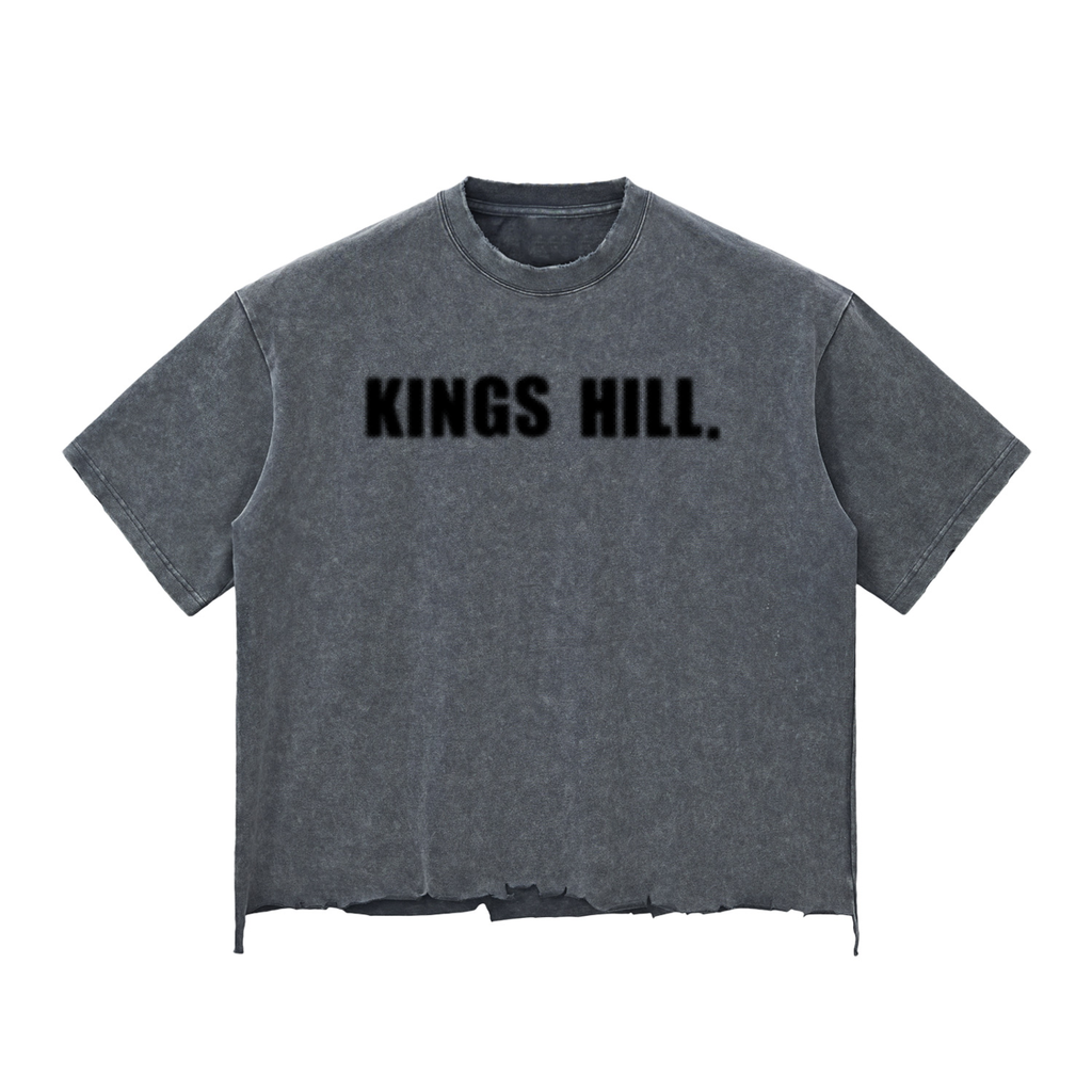 Snow Wash Raw-Hem Boxy T-shirt