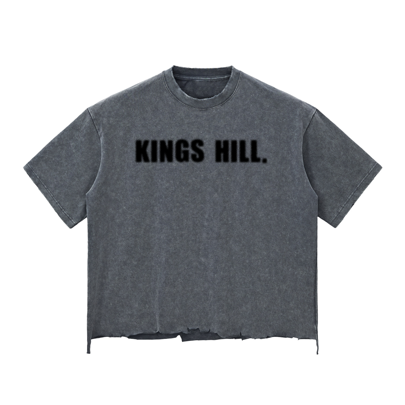 Snow Wash Raw-Hem Boxy T-shirt