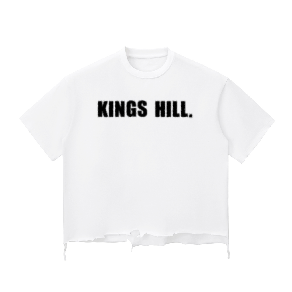 Snow Wash Raw-Hem Boxy T-shirt