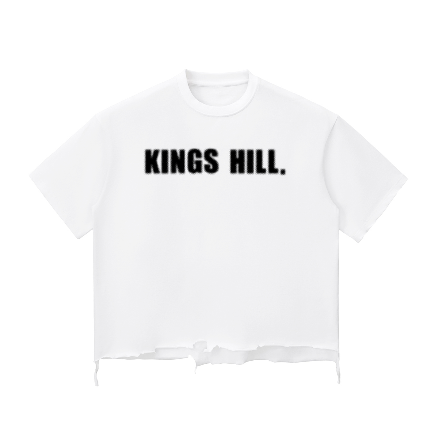 Snow Wash Raw-Hem Boxy T-shirt