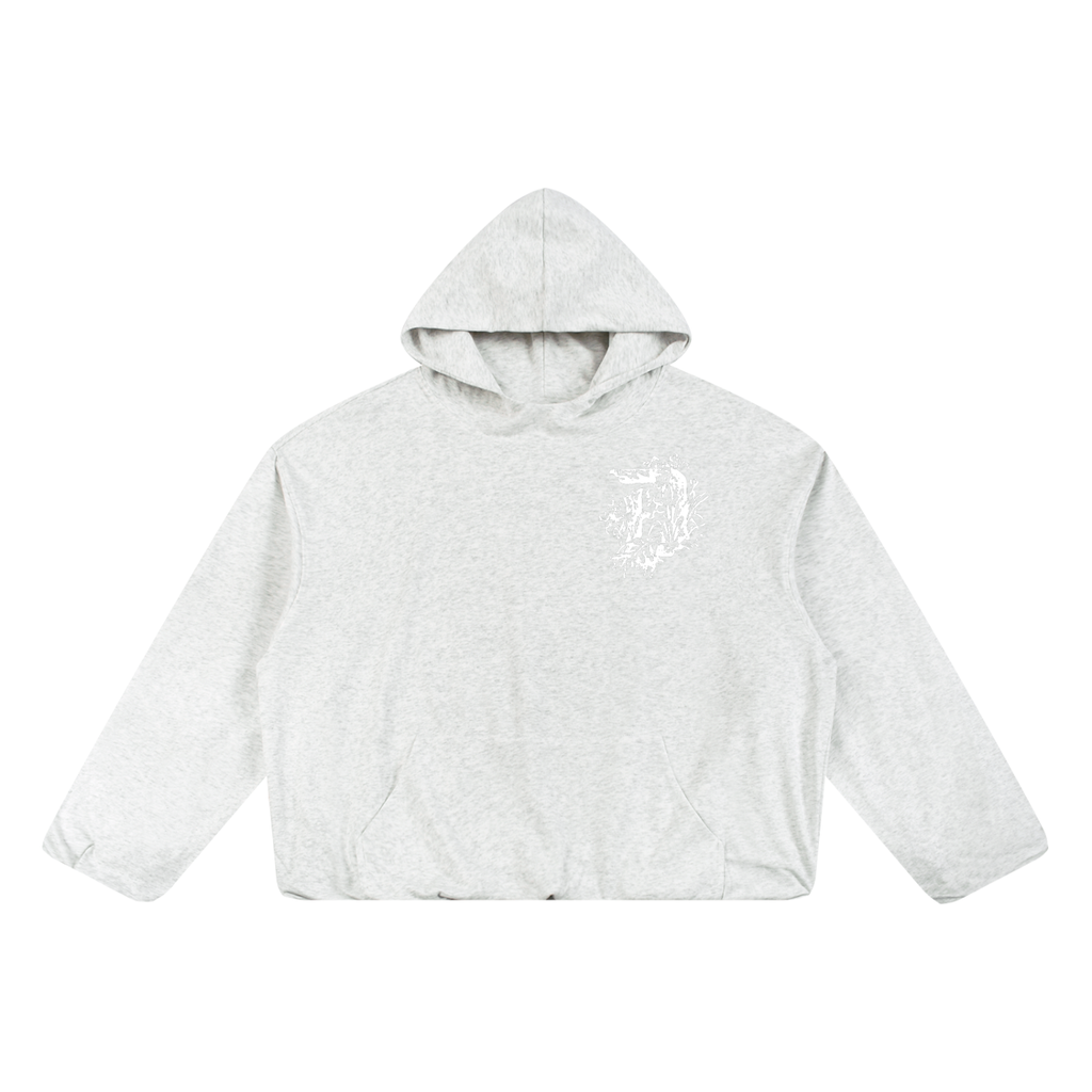Boxy Gather-Hem Hoodie