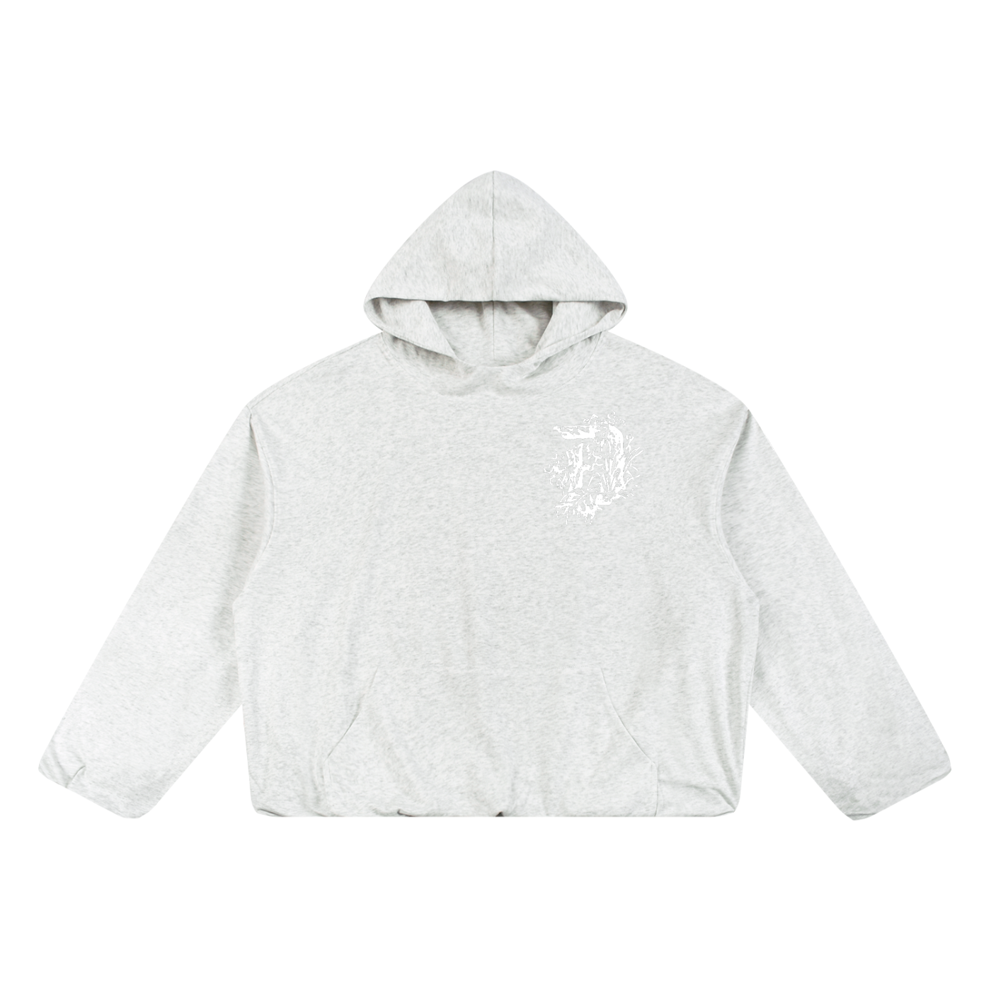 Boxy Gather-Hem Hoodie