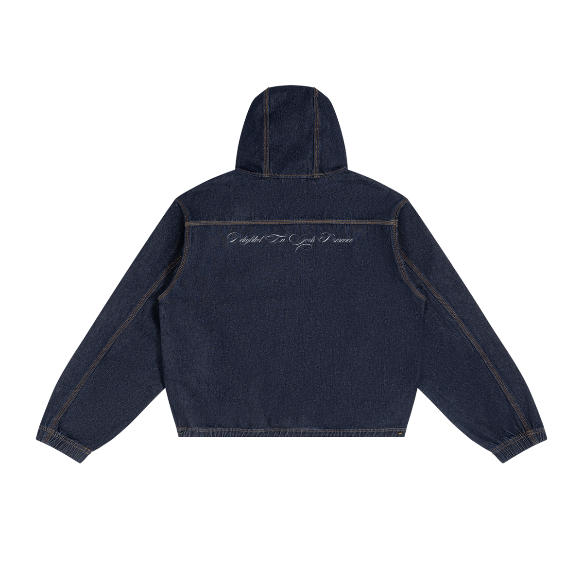 Men's Boxy Vintage Wash Hooded Denim Jacket
