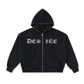 Fleeced Full-Zip Boxy Hoodie
