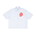 Unisex Striped Boxy Button-Up Shirt