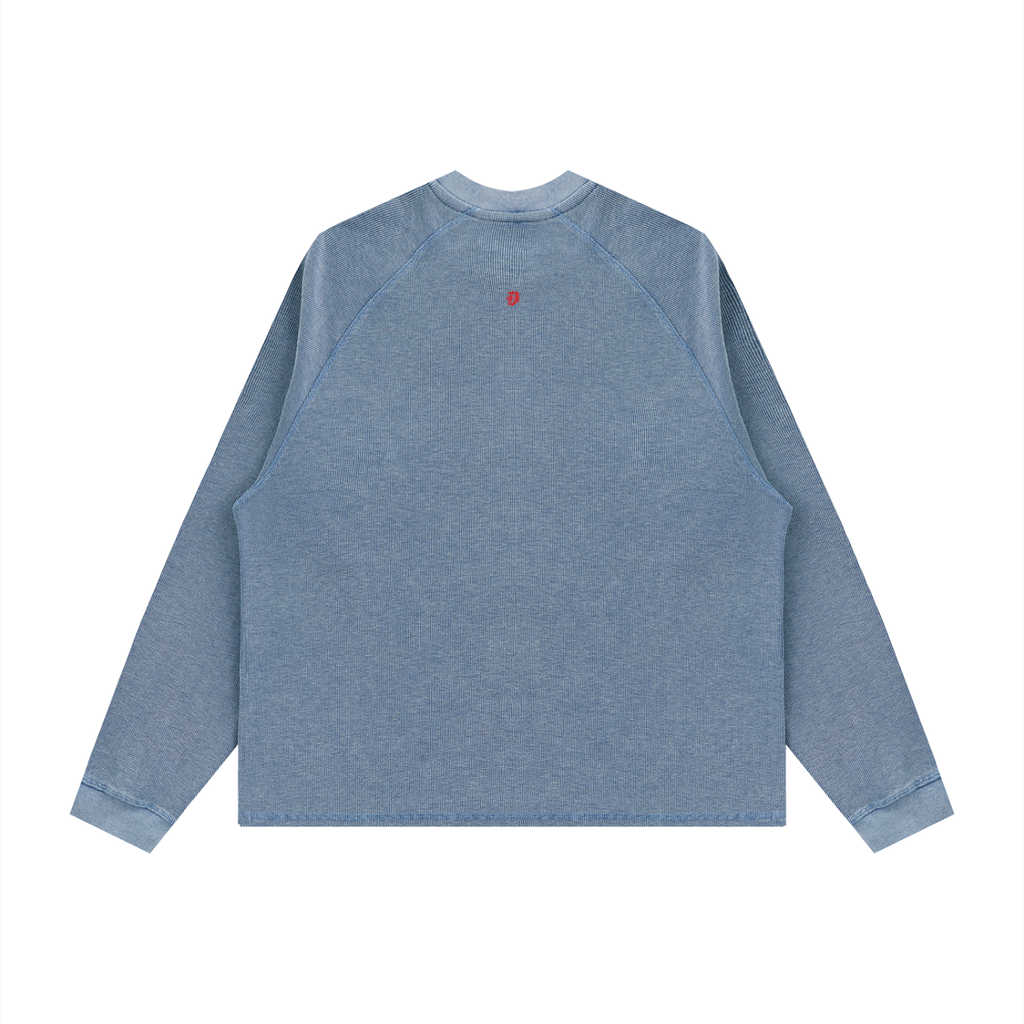 Unisex Vintage Wash Boxy  Waffle T-Shirt