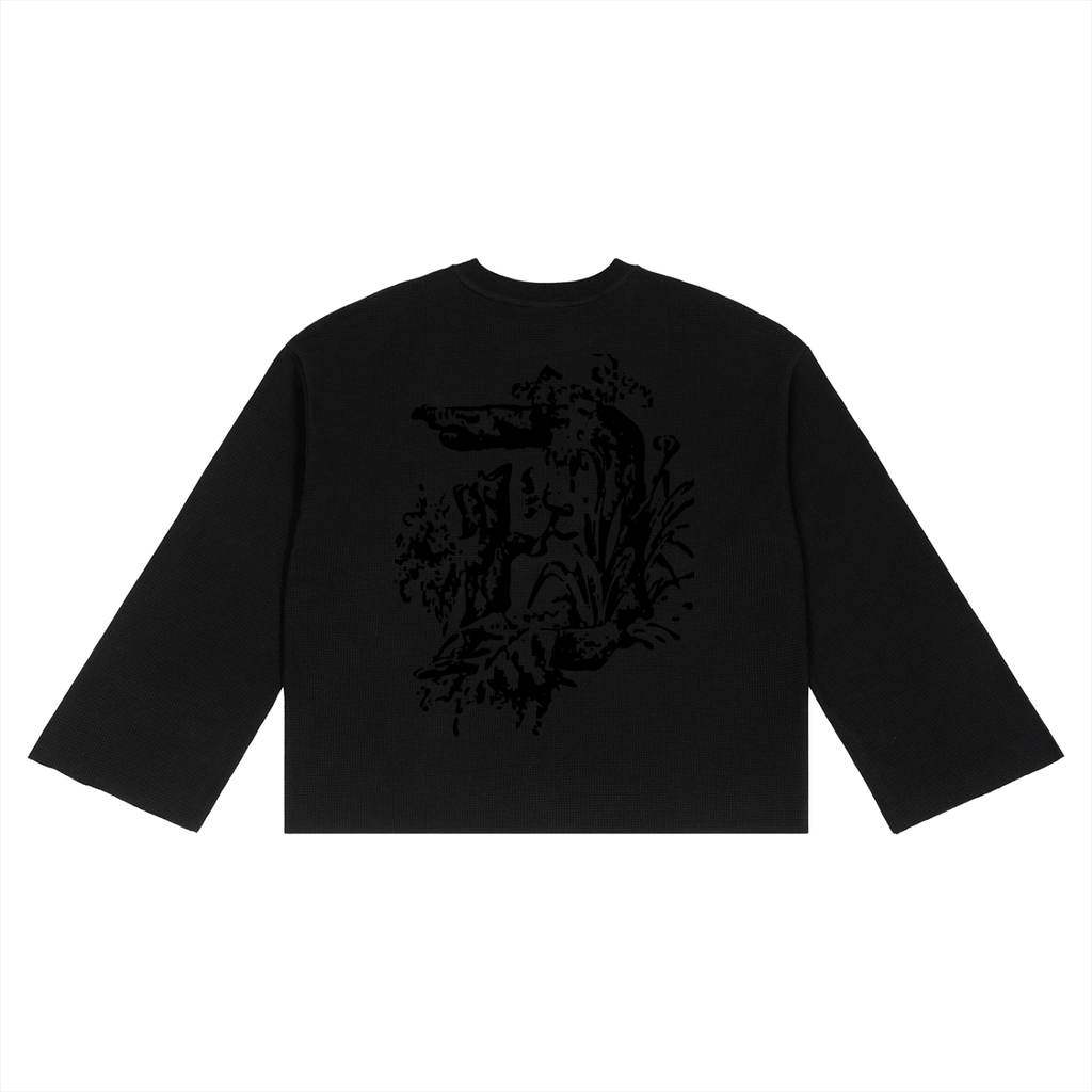 Unisex Waffle Raw Edge T-Shirt