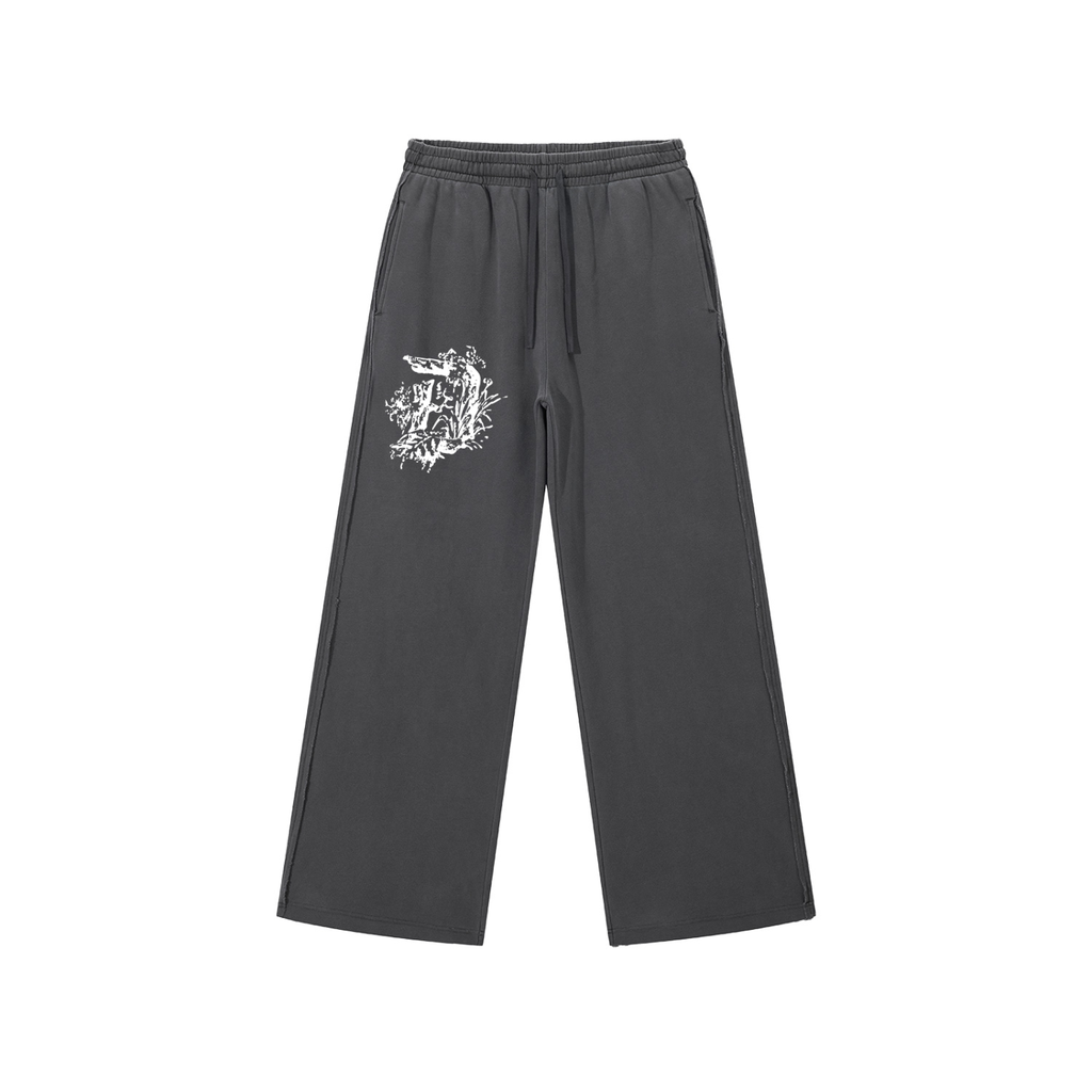 Snow Washed Raw Edge Sweatpants