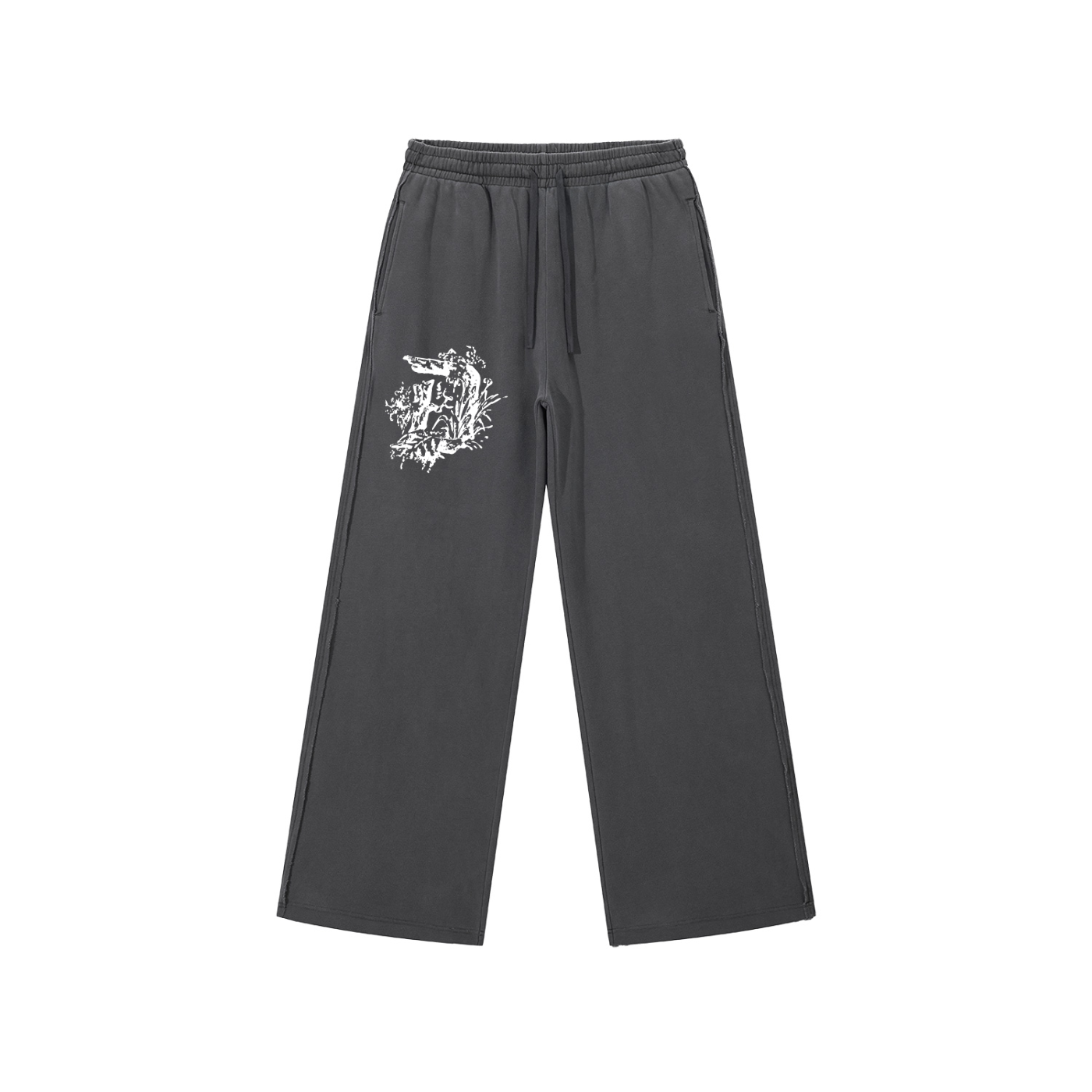 Snow Washed Raw Edge Sweatpants