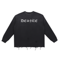 Snow Wash Raw Edge Cotton T-Shirt