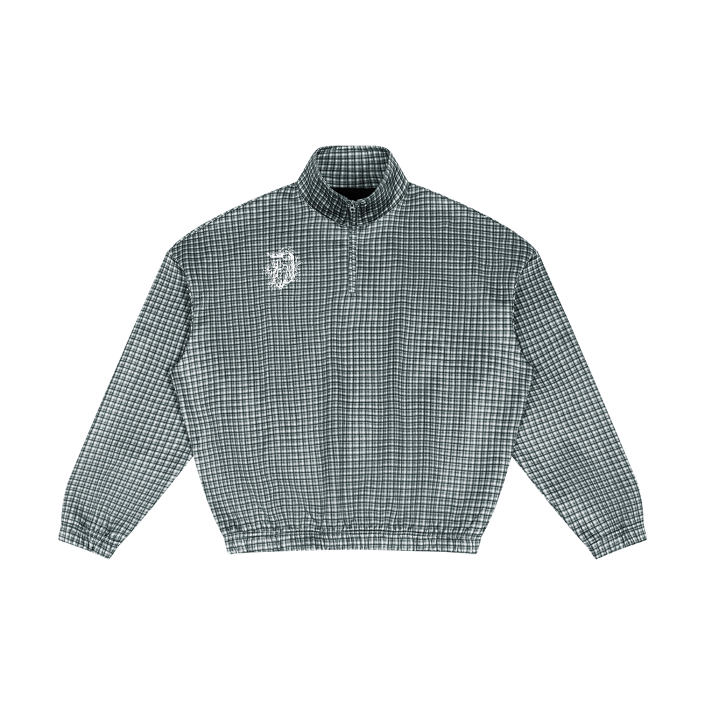Unisex Plaid Quarter-Zip Sweatshirt