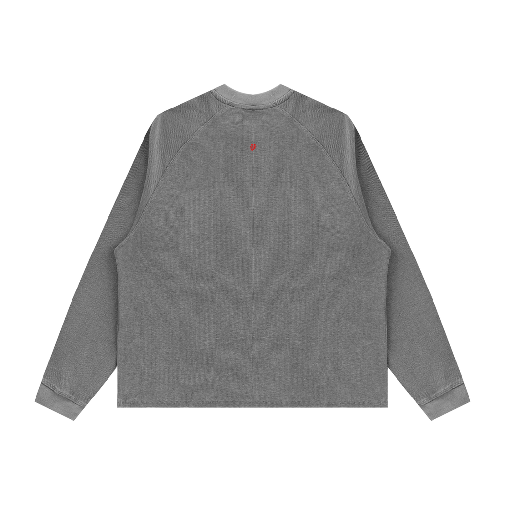 Unisex Vintage Wash Boxy  Waffle T-Shirt