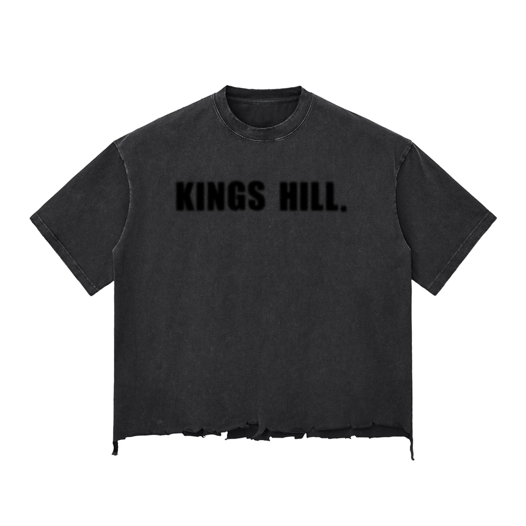 Snow Wash Raw-Hem Boxy T-shirt