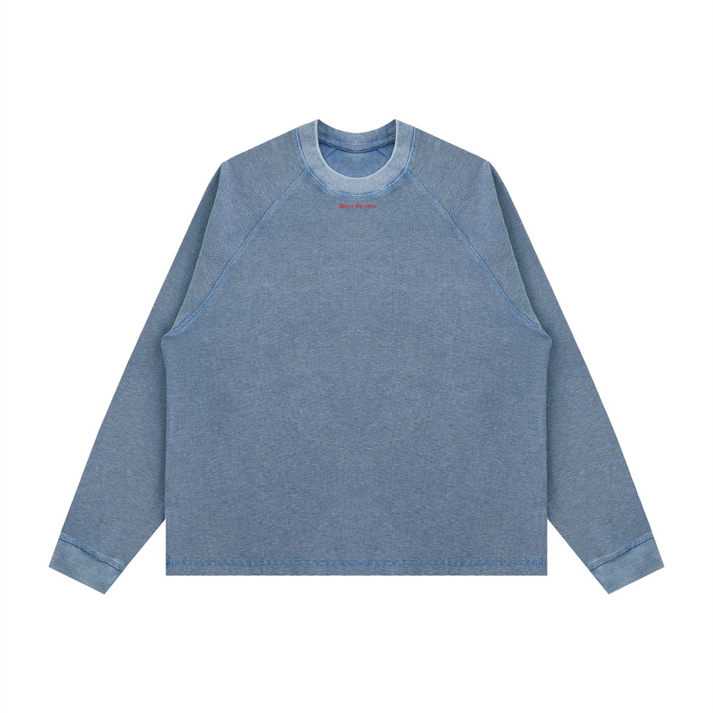 Unisex Vintage Wash Boxy  Waffle T-Shirt