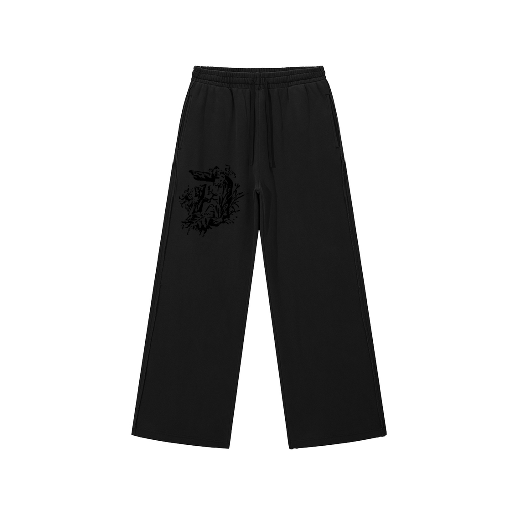 Snow Washed Raw Edge Sweatpants