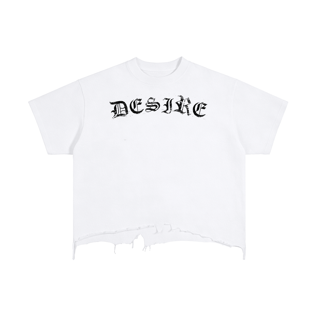 Vintage Wash Boxy Distressed Hem T-Shirt