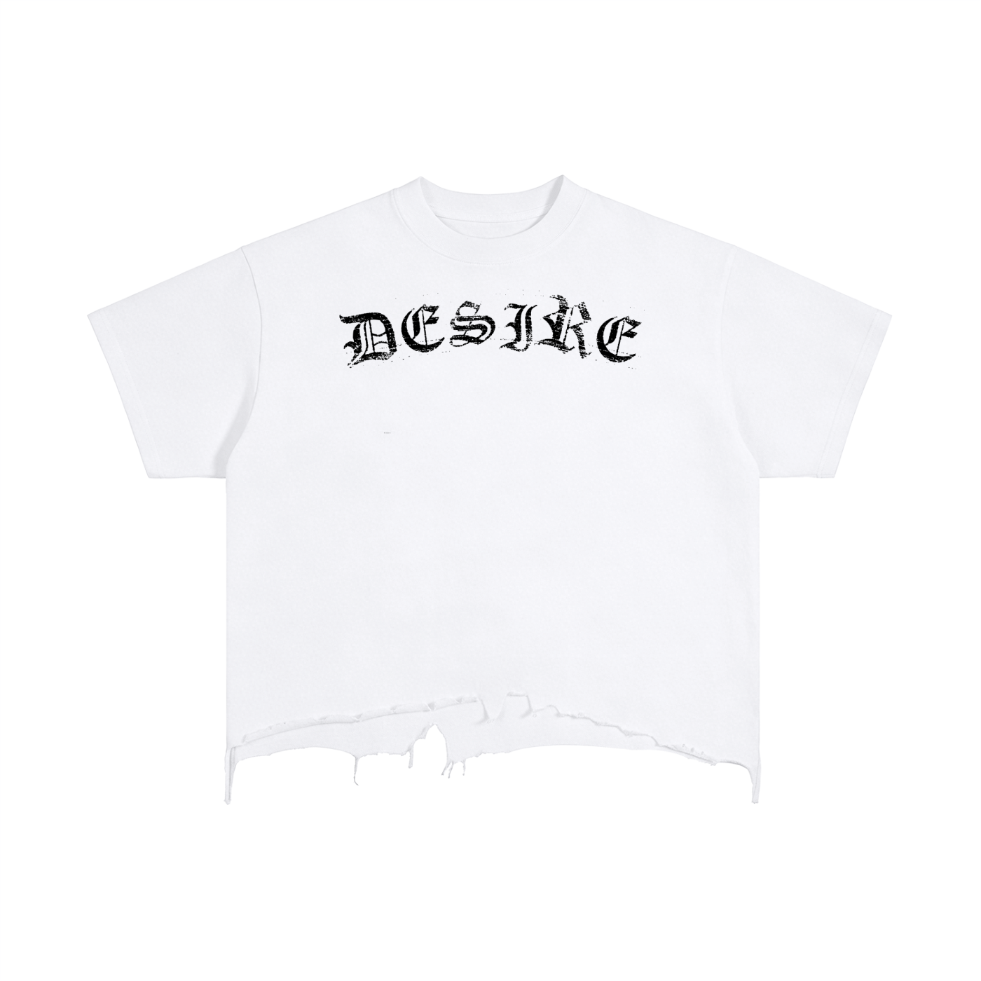 Vintage Wash Boxy Distressed Hem T-Shirt