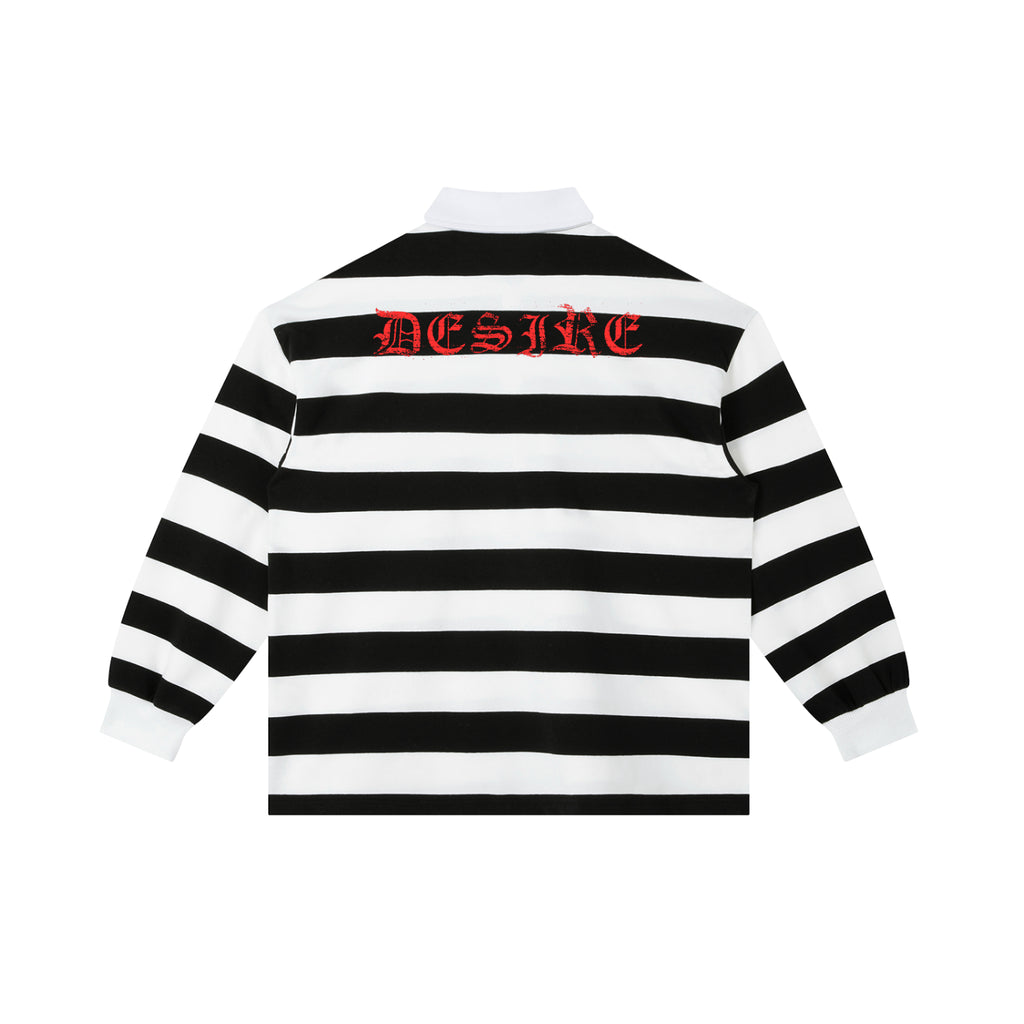 Color Block Stripe Polo Shirt