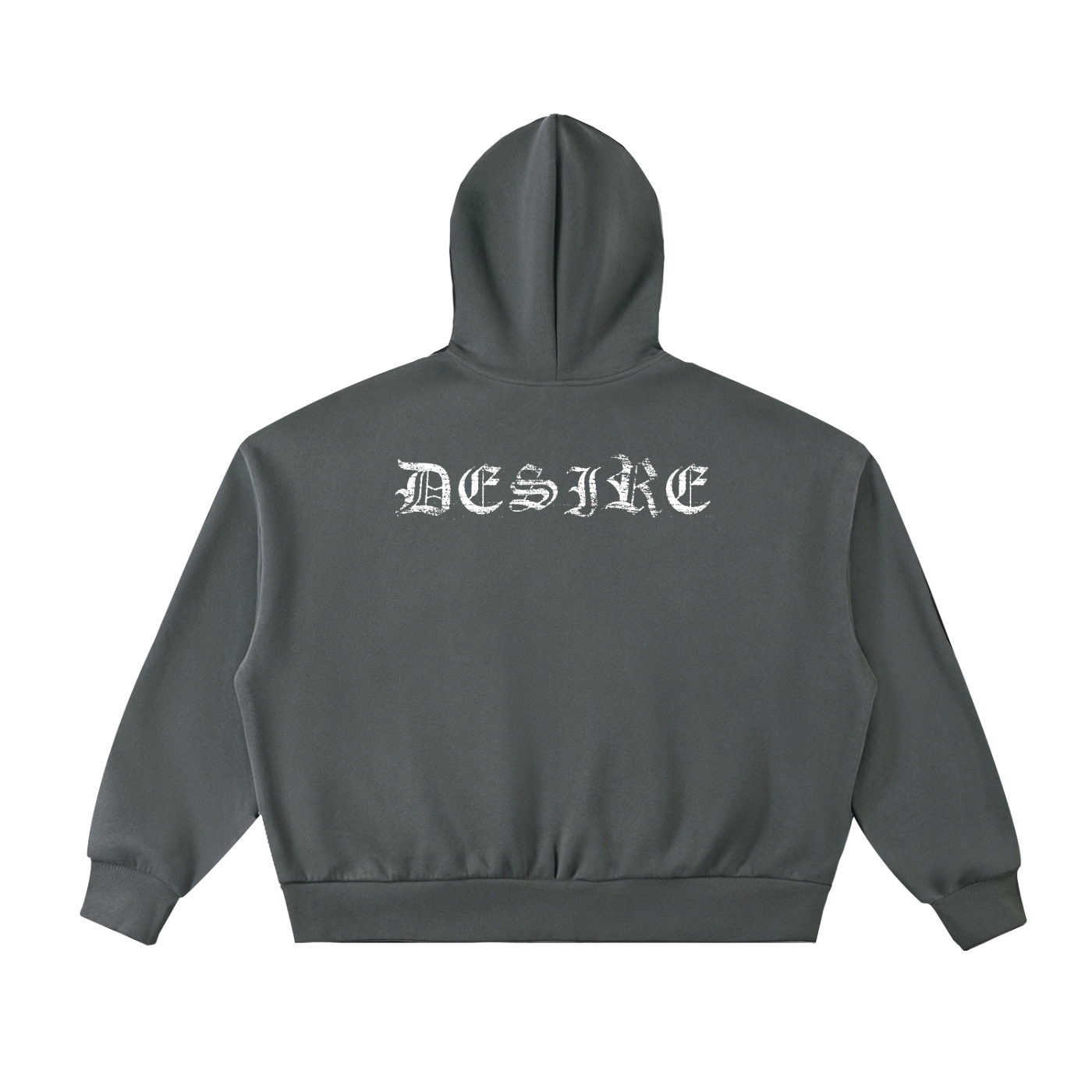 Fleeced Full-Zip Boxy Hoodie