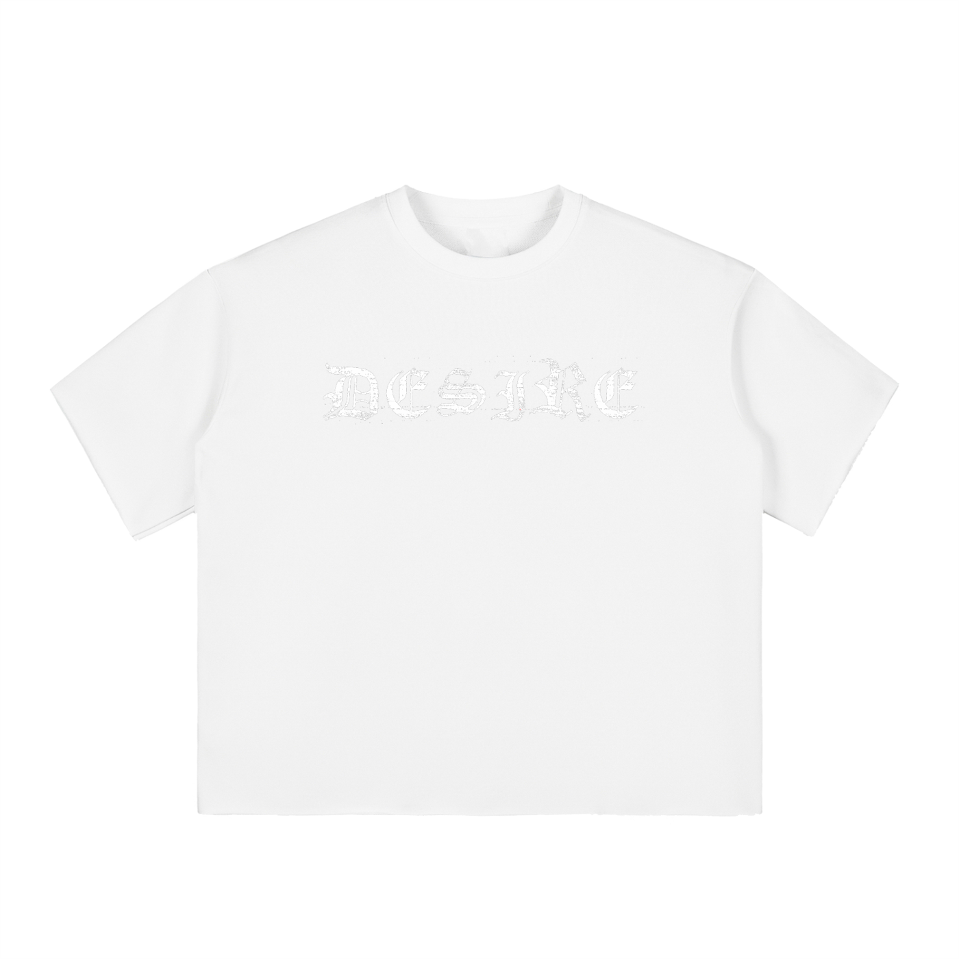 Boxy Half-Sleeve Raw-Edge T-Shirt